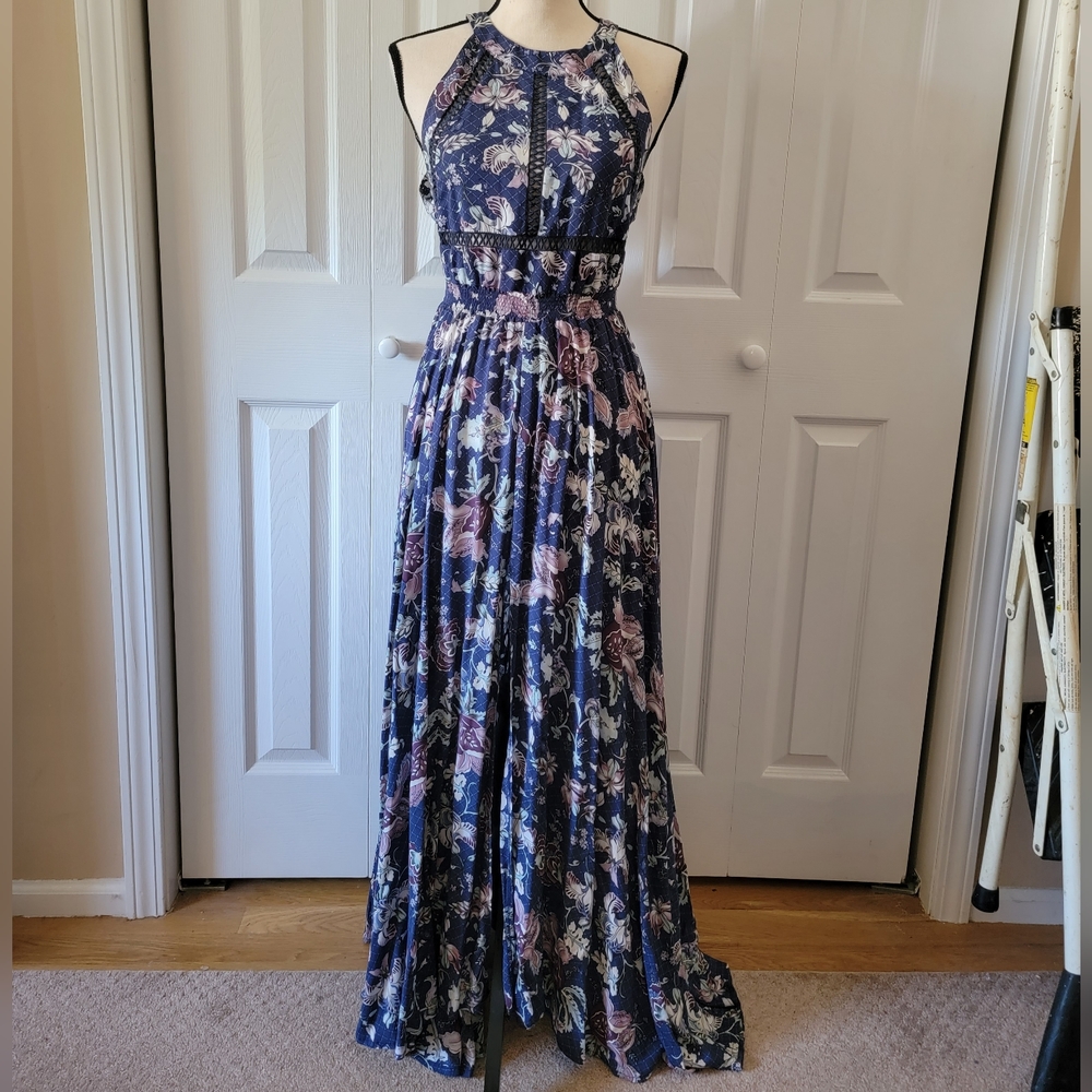 Blue Floral Maxi Dress
